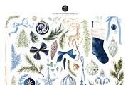 Watercolor Clipart - ROYAL CHRISTMAS, a Decorative Illustration by Beigetime (Thumbnail 3 of 15)