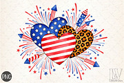 USA Hearts Design with Fireworks PNG, an Illustration by Libby Wishes (Thumbnail 1 of 6)