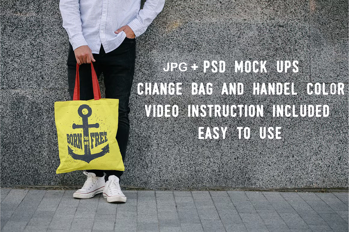 Bags Tote Mockup (OAD113 Liberty), a Merchandise Mockup by Arfis (Photo 13 of 14)