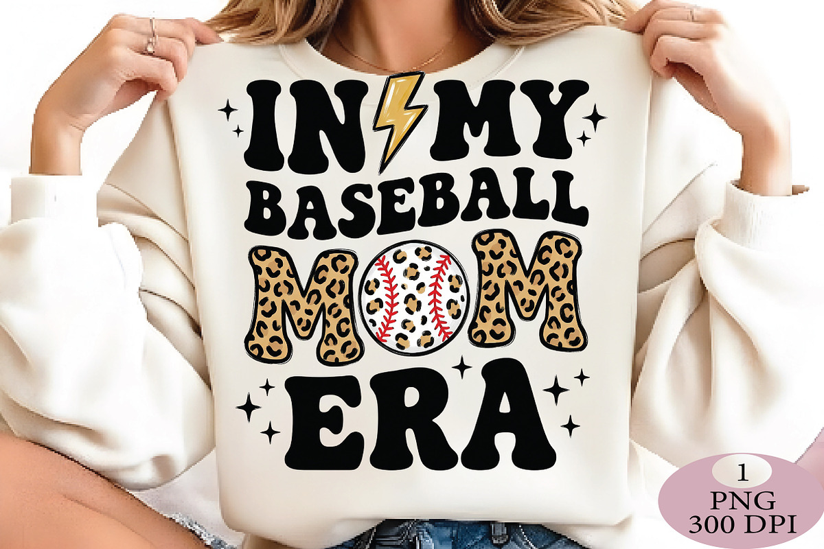 Custom In My Baseball Mom Era PNG, an Illustration by Daily.Designs (Photo 2 of 5)