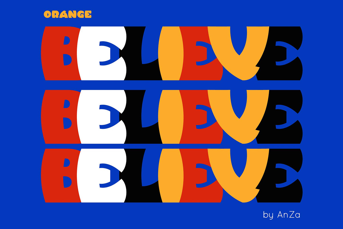 Orange display typeface, a Symbol Font by Anna Zakharchenko (Photo 7 of 23)