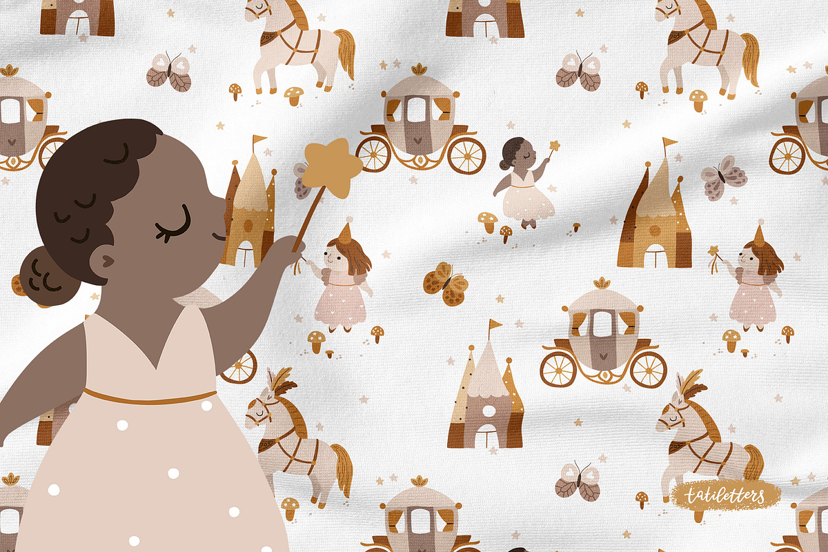 Fairy and Princess Kids collection, an Animal Illustration by tatiletters (Photo 7 of 12)