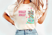Colorful Glitter Holly Jolly Png, an Illustration by Watercolor design (Thumbnail 2 of 3)