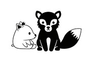Cute Forest Animal Silhouette Bundle, an Illustration by Creativeshirt (Thumbnail 10 of 54)