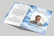 Sky Funeral Program Brochure Layout, a Brochure Template by Xtrahive (Thumbnail 3 of 3)