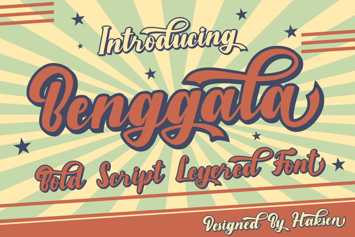 Benggala a Layered Bold Script
