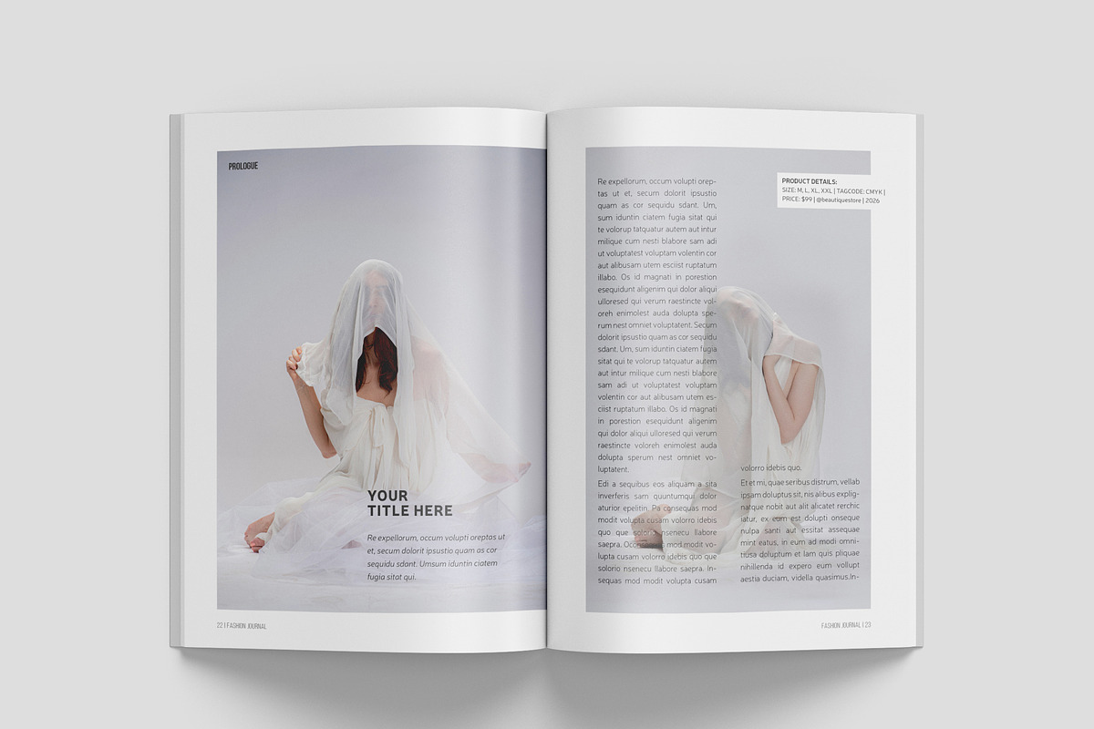 A5 Fashion Journal, a Brochure Template by Bookrak Graphic Design (Photo 7 of 9)
