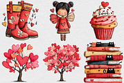 Hand-drawn Valentines Day Clipart, an Illustration by DreamCafeArt (Thumbnail 3 of 6)
