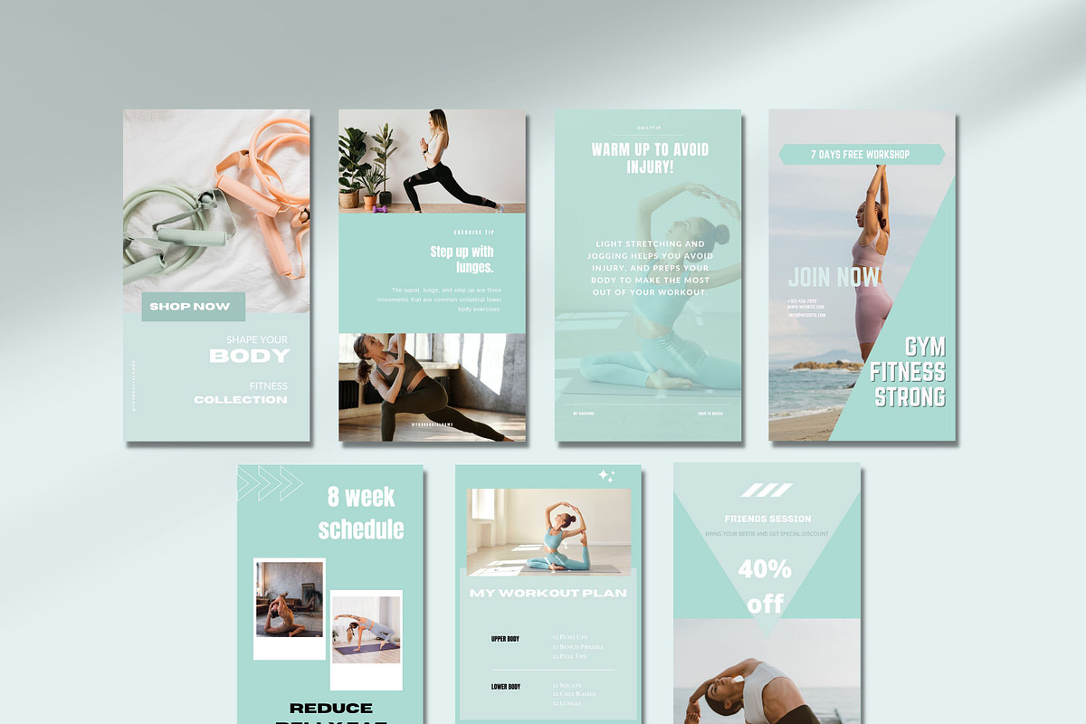 Fitness Coach Instagram | Canva, a Social Media Template by Deepa ...