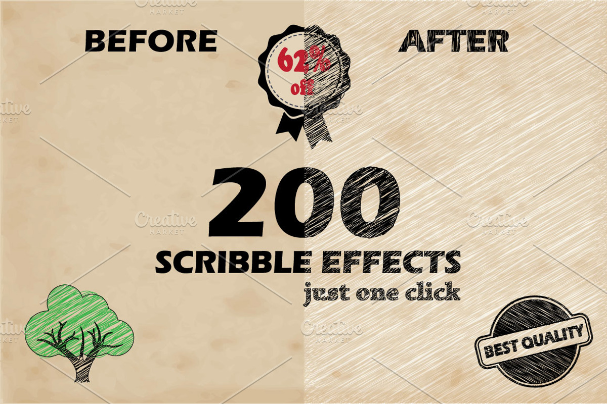 200 Scribble Effects + Bonus