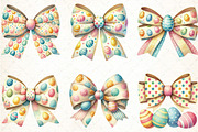 Easter Eggs Coquette Bow Clipart, an Illustration by DreamCafeArt (Thumbnail 3 of 5)