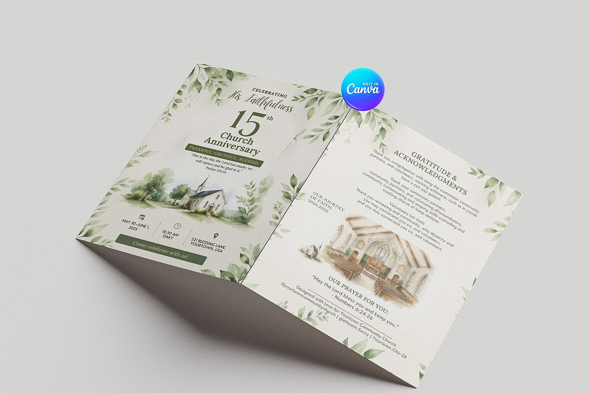 Church Anniversary Canva Program, an Invitation Template by Arslan (Photo 2 of 5)