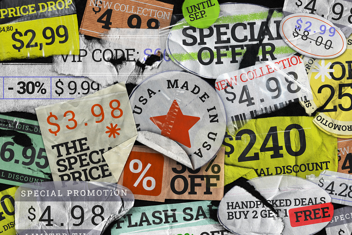Sale Paper Stickers, an Object Graphic by Pixflow (Photo 1 of 7)