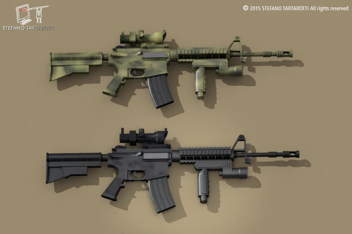 M4 rifle, an Object 3D Model by Tartino 3D models (Photo 7 of 10)