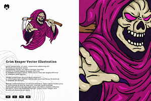 Grim Reaper Vector Illustration, an Illustration by MEANDSTUDIO