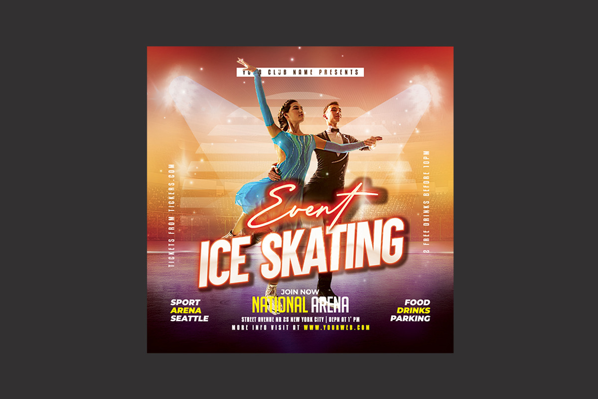 Ice Skating Flyer, a Flyer Template by DSGraphicDesign