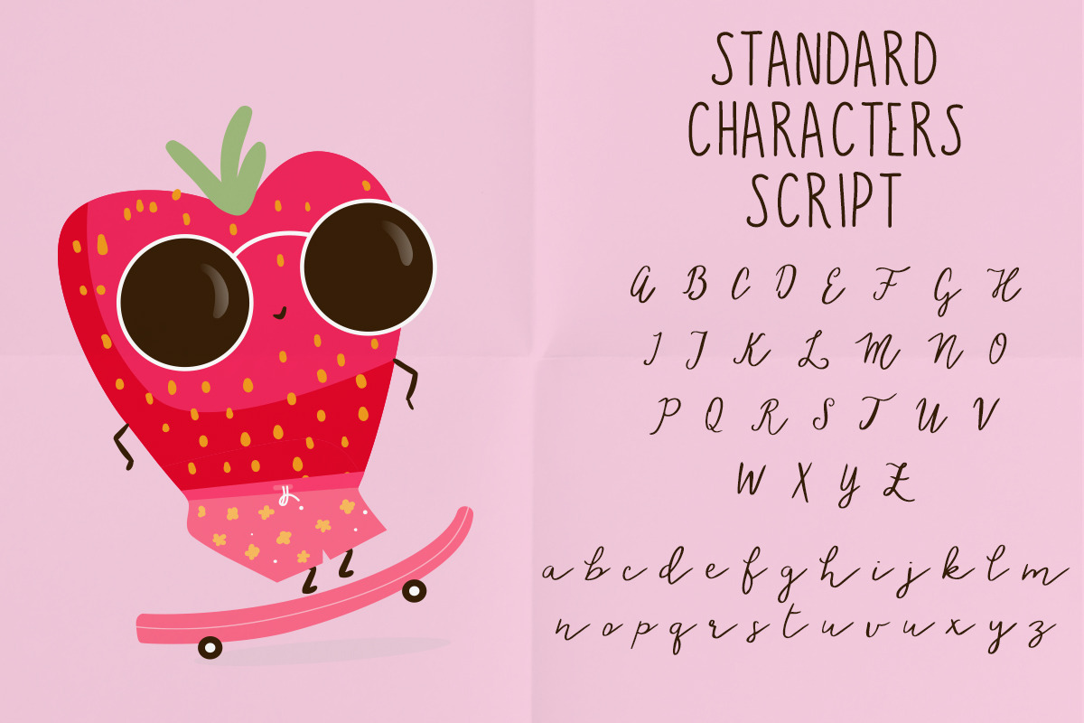 Strawberry Love: a font duo preview 2