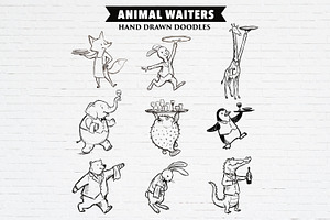 Funny Animal Waiters Bundle