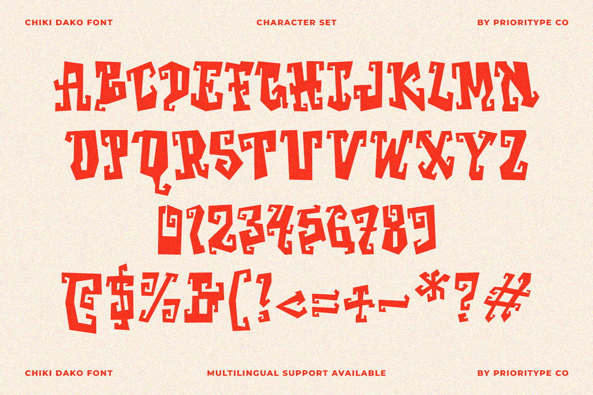 Chiki Dako - Playful Display Font, a Symbol Font by Prioritype Co (Photo 6 of 6)