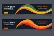 modern abstract wave banner design, a Business Card Template by RAHMAT (Thumbnail 1 of 2)