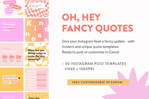 Fancy Instagram Quote Post Templates