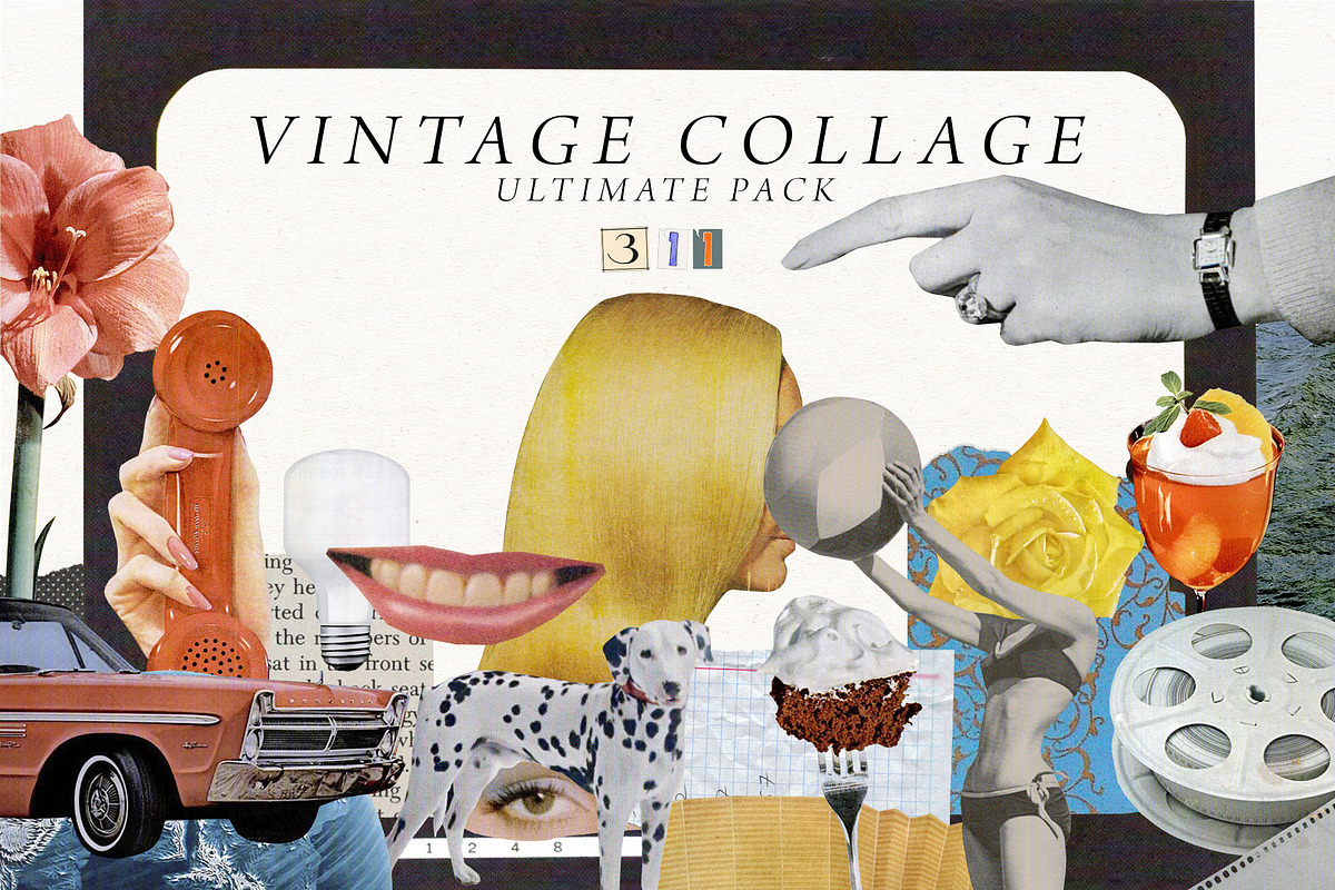 Vintage Collage Ultimate Pack, an Object Graphic by Kaleriia (Photo 1 of 15)