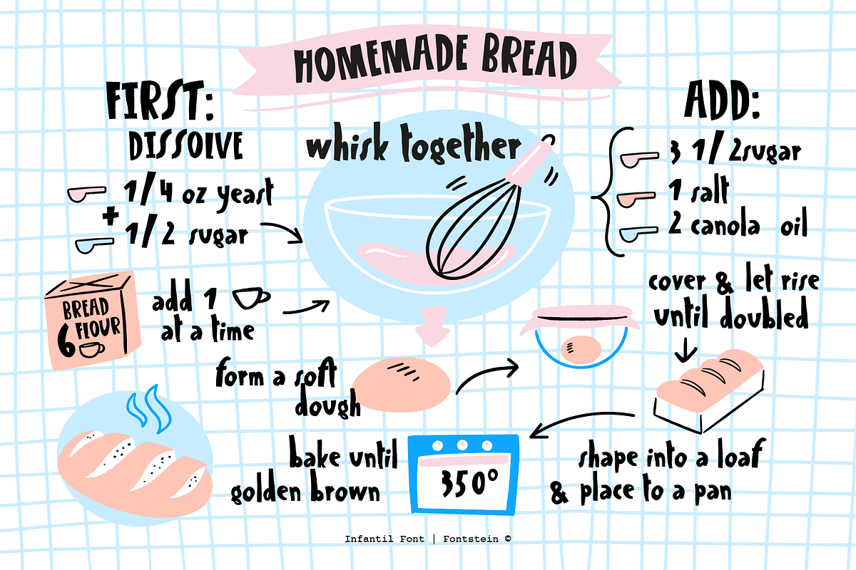 INFANTIL | Cute hand drawn font, a Font by Fontstein (Photo 8 of 10)