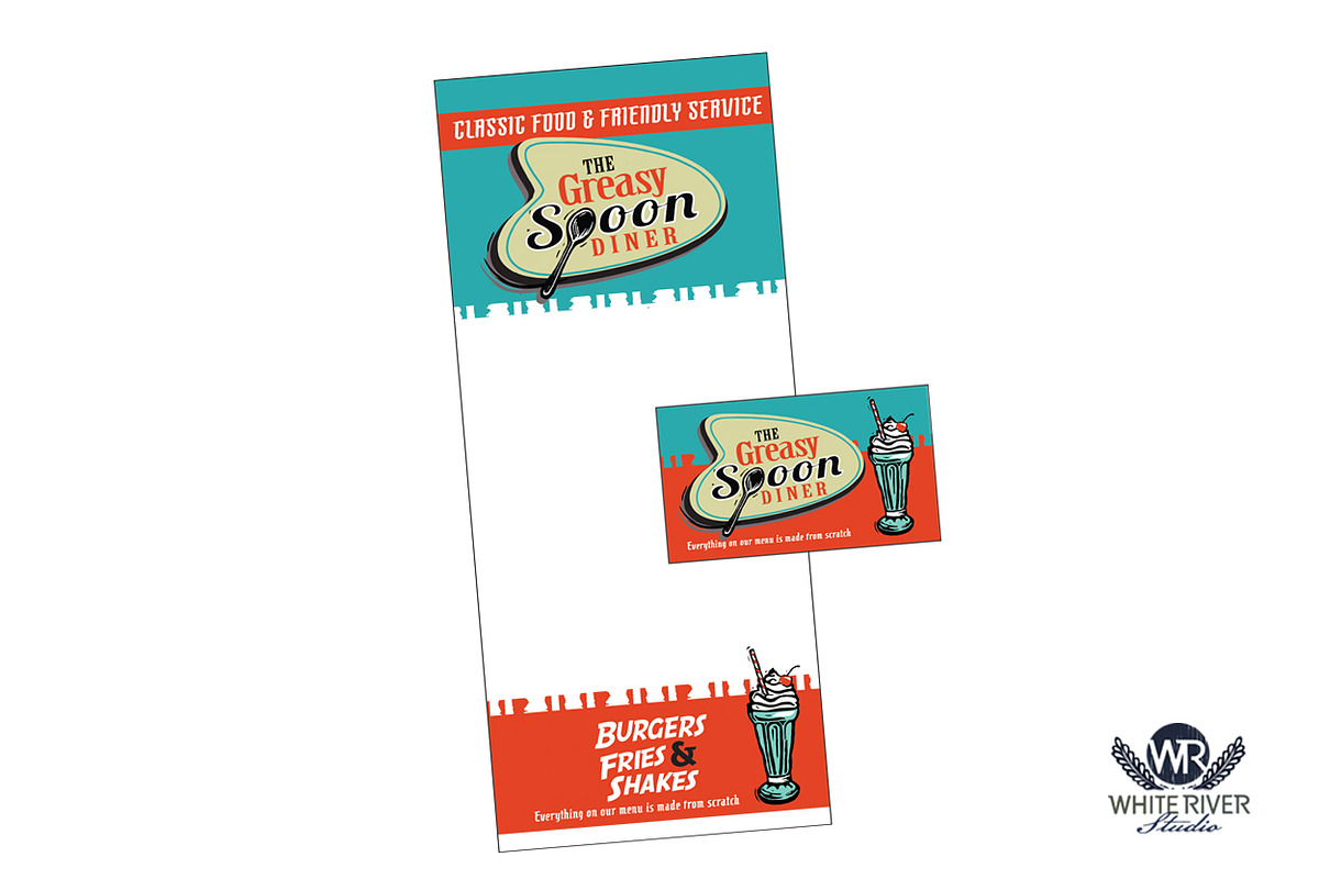Retro Diner Linocuts, an Illustration by WhiteRiverStudio (Photo 11 of 11)