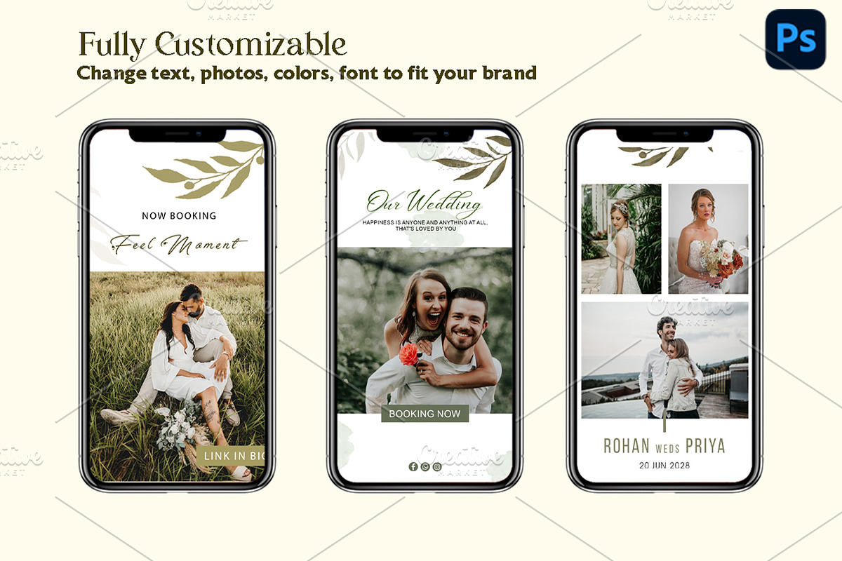 Instagram Stories Template-Wedding, a Social Media Template by zoomdesigns (Photo 5 of 6)