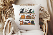 Witchy Halloween Bookshelf PNG, an Illustration by Libby Wishes (Thumbnail 4 of 6)