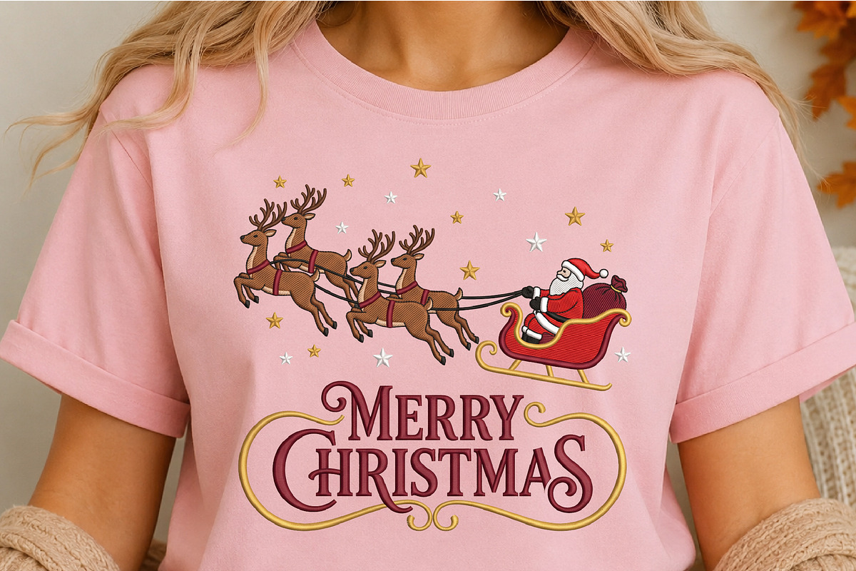 Merry Christmas Santa Reindeer PNG, an Object Illustration by DreamCafeArt (Photo 5 of 6)