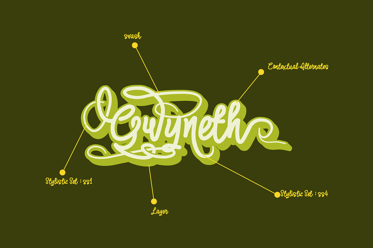Gwyneth | modern script layered preview 5