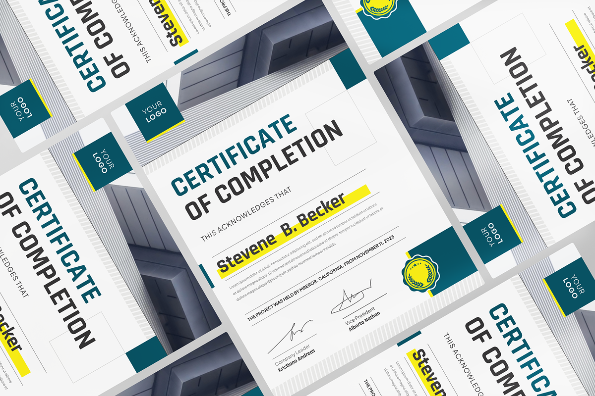 Business Potrait Certificate, a Stationery Template by Annora Studio (Photo 3 of 5)