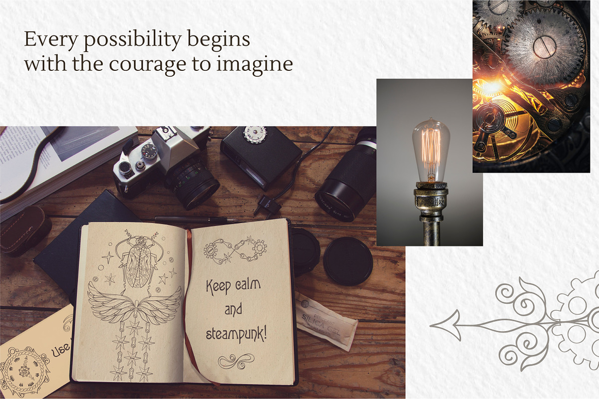 Linear Mystical Steampunk Clipart, an Object Graphic by Tatyana_Zenartist (Photo 11 of 12)
