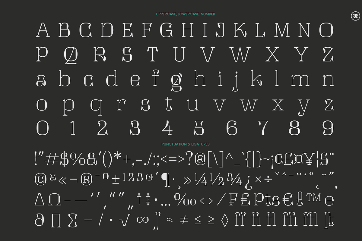 UT Tangor - A Decorative Serif, a Serif Font by Universitype (Photo 7 of 12)