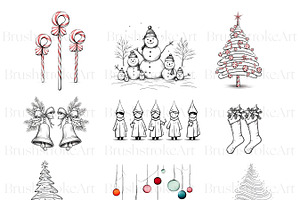 Christmas Decor Clipart, Ornaments