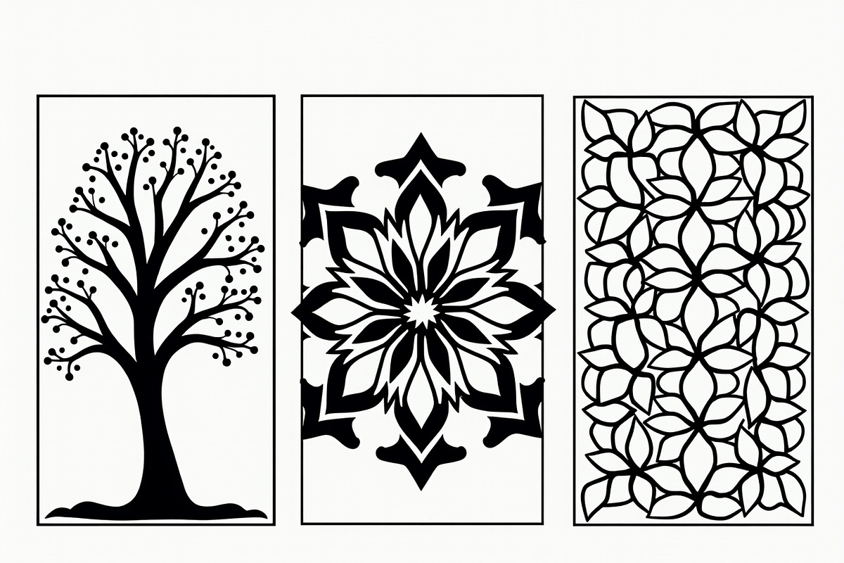 Decorative Tree Floral Tile Pattern, a Decorative Illustration by Artivon (Photo 6 of 6)