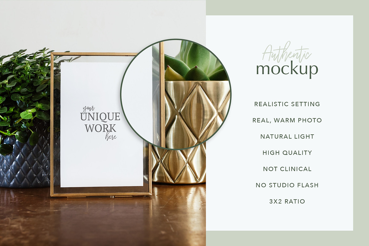 Gold Frame Mockup 3x2 Portrait#A, a Print Template by Julia Jane Creative (Photo 2 of 5)