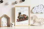 Christmas vintage steam train Clipar, an Illustration by CreationArt (Thumbnail 4 of 6)