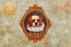 Victorian Pet Portraits Clipart Set