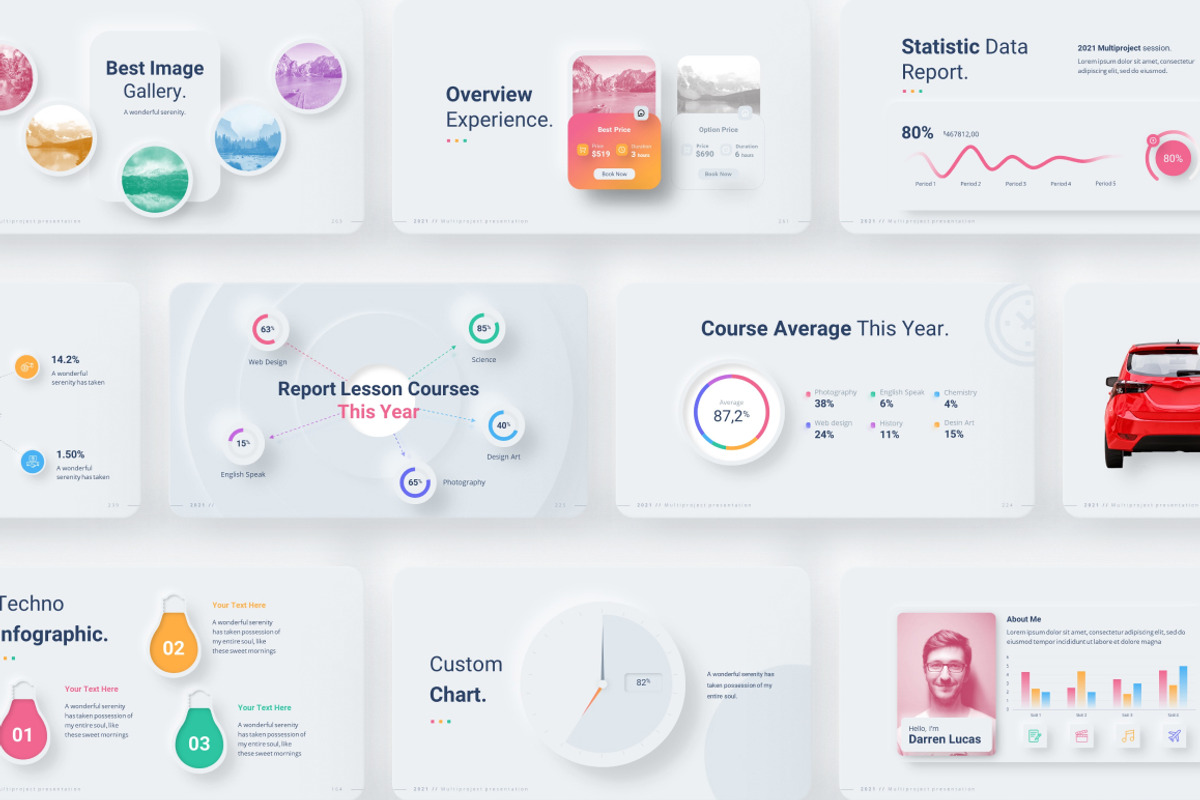 Neumorphic Style 2021 Powerpoint, a Presentation Template by Brandearth RRGraph (Photo 13 of 30)