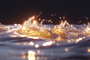 Water splashing on black background, a Photo by Dvoevnore photos