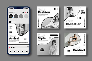 Fashion Social Media Post Banners, a Social Media Template by MightyDesign