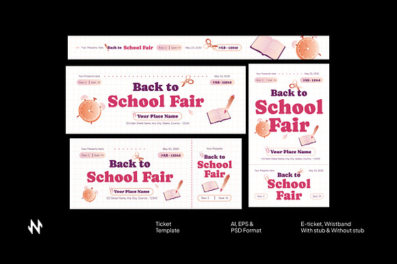 Modern Back to School Fair Ticket preview 5
