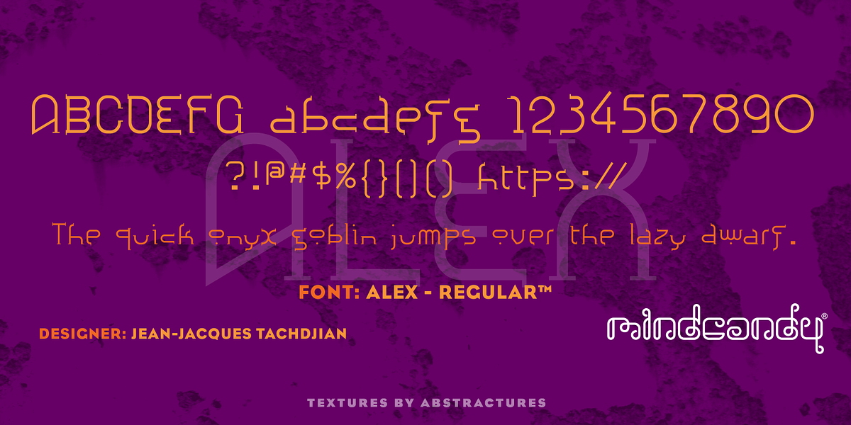 Alex™, a Slab Serif Font by MINDCANDY (Photo 1 of 3)