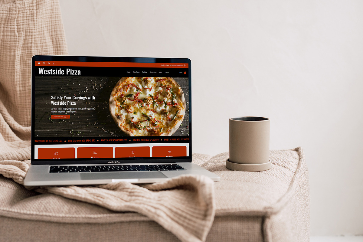 Westside Pizza Wix Template, a Wix Template by Girl Boss From Home (Photo 2 of 8)