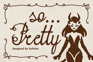 So Pretty Typeface, a Script Font by softulka