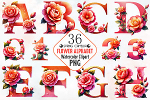 Floral Alphabet Sublimation PNG, an Illustration by RobertsArt