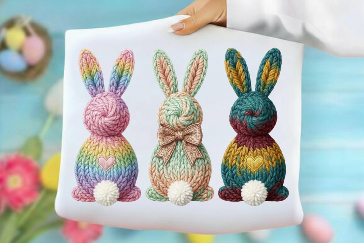 Happy Easter Bunny Png Faux Yarn Eas, an Illustration by designcity5 (Photo 1 of 9)