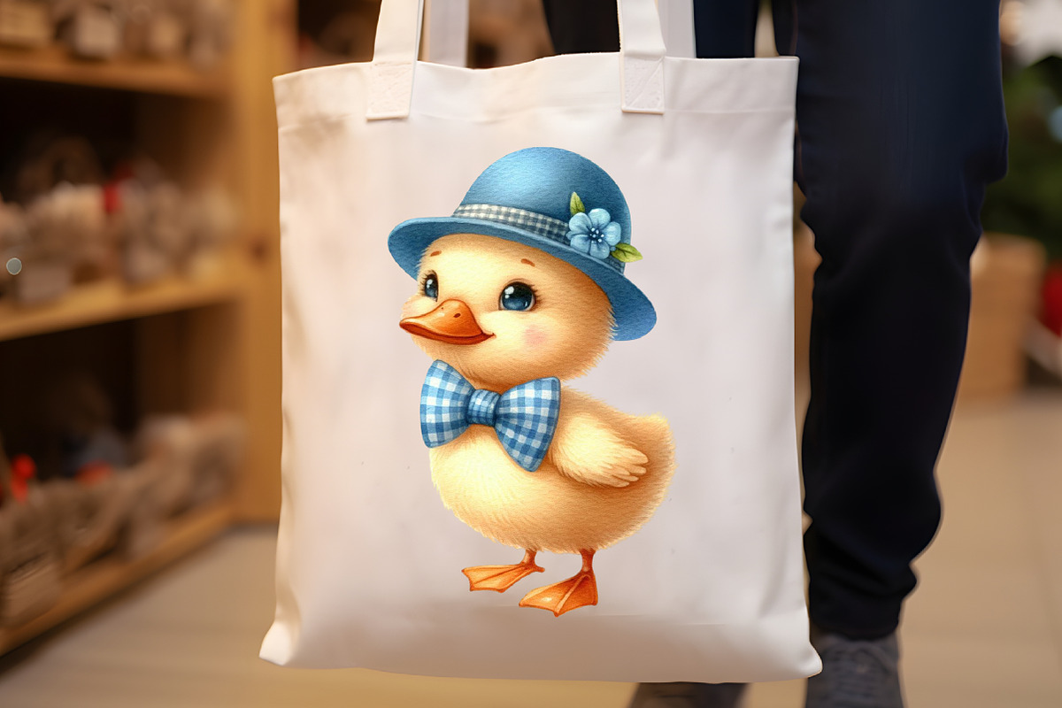Watercolor Cute Little Ducks Clipart, an Illustration by Rose Art (Photo 5 of 7)